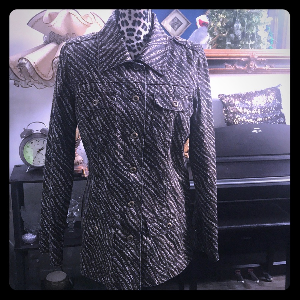 Animal print blazer